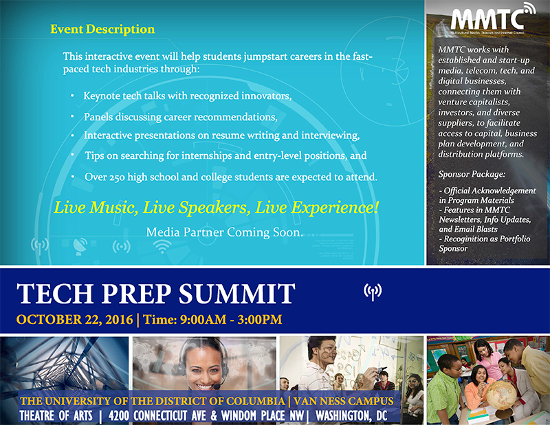 Tech Prep Summit – October 22, 2016 – Multicultural Media, Telecom and ...
